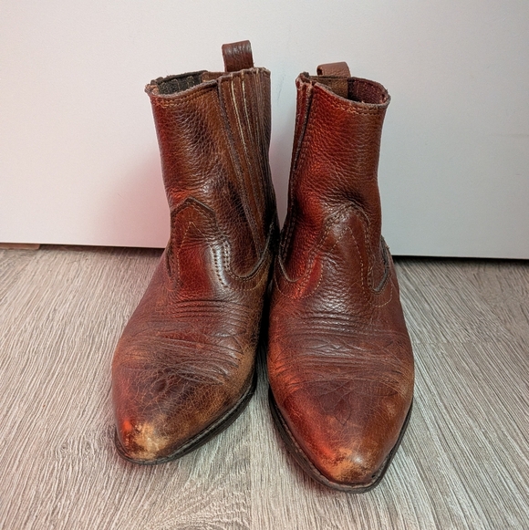 Joe Sanchez Shoes - Joe Sanchez Vintage Brown Cowboy Boots